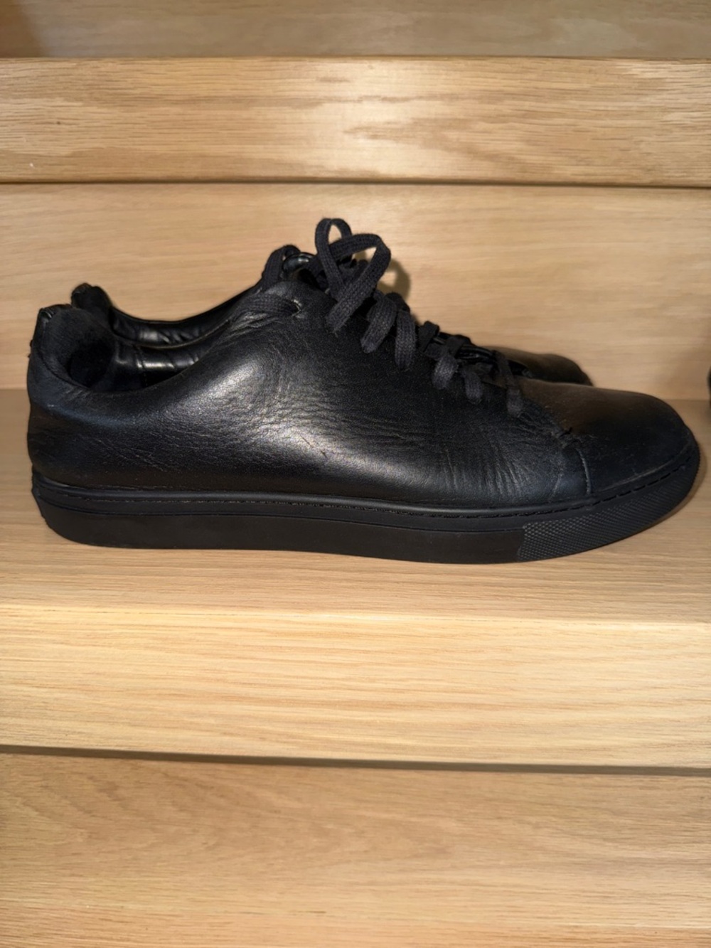 Thursday Boot Company Men's Black Vachetta Leather Low-Top Sneakers Sz 9.5 - Picture 11 of 16